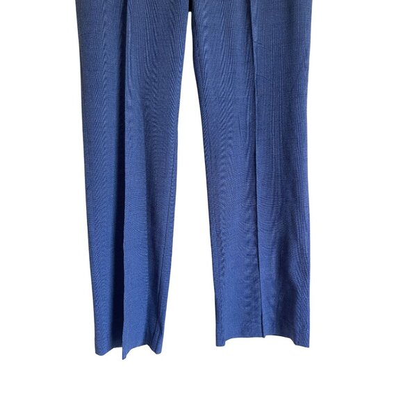 LOFT Size 8 Blue Marisa Trouser Linen Blend Straight Leg Career Work Office Busi - Picture 8 of 8